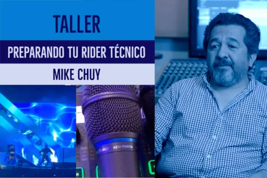 Gráfico del taller «Preparando tu rider técnico» con Mike Chuy.