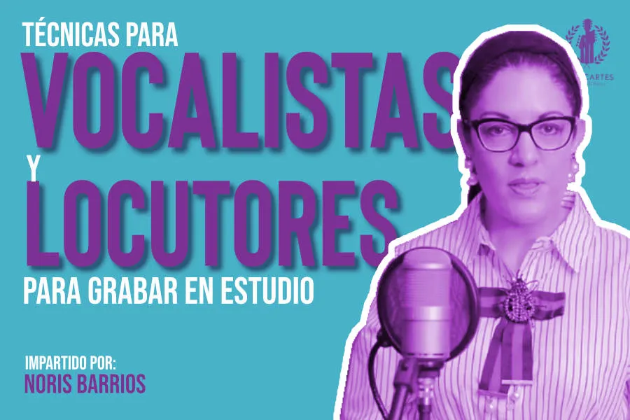 Gráfico «Técnicas para vocalistas y locutores para grabar en estudio», impartido por Noris Barrios.